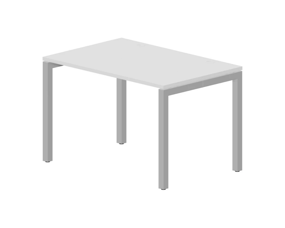 Стол письменный 1180х780х750 (2 громмета) Polo Белый/Алюминий