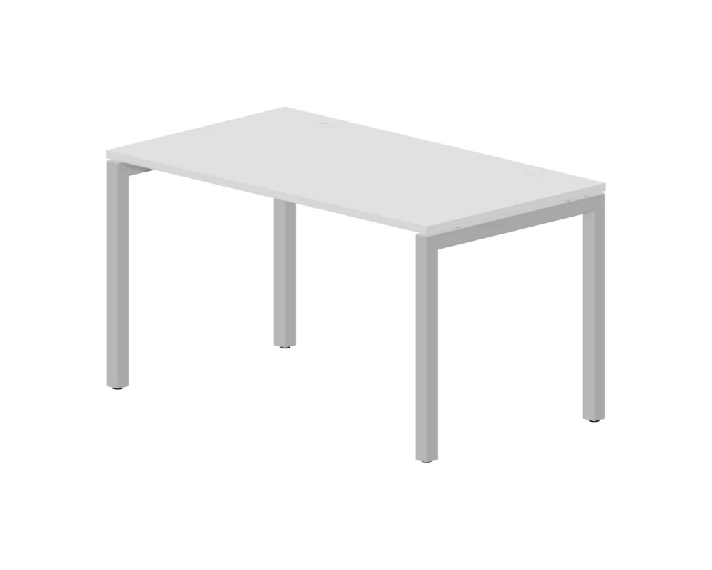 Стол письменный 1380х780х750 (2 громмета) Polo Белый/Алюминий