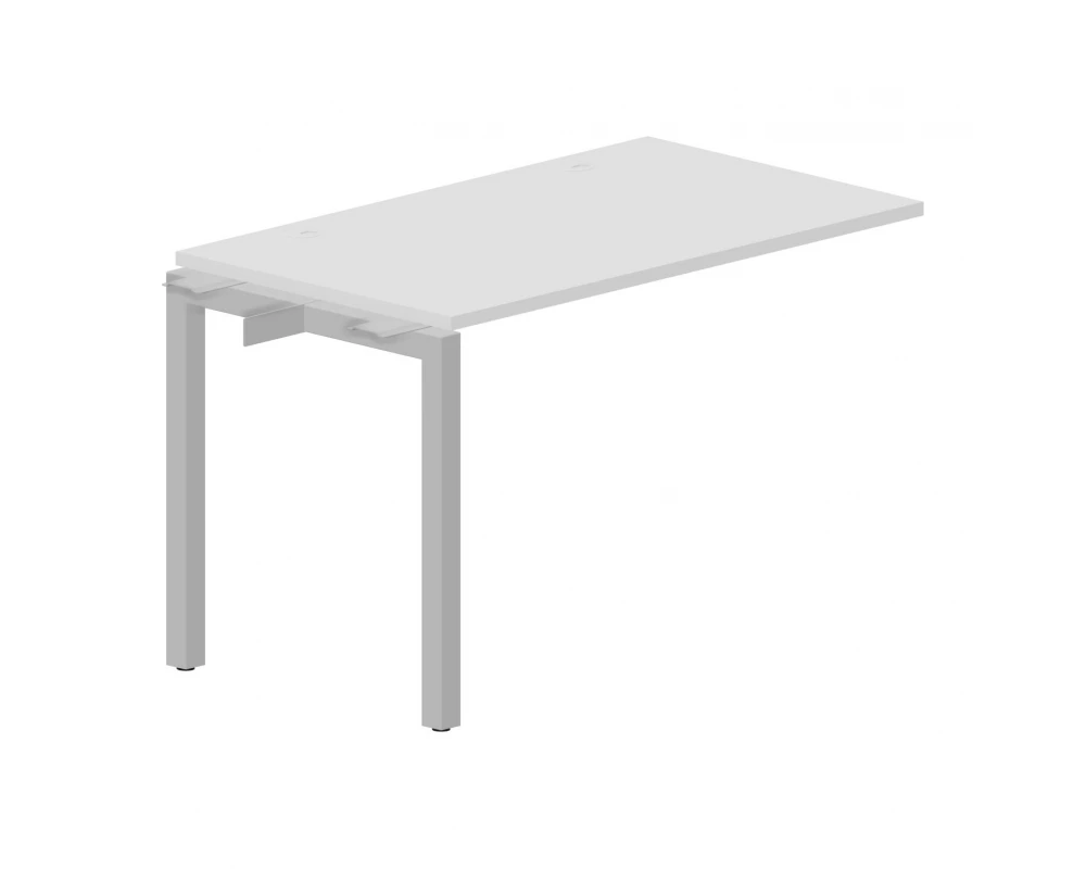 Стол-приставка 1180х680х750 (2 громмета) Polo Белый/Алюминий