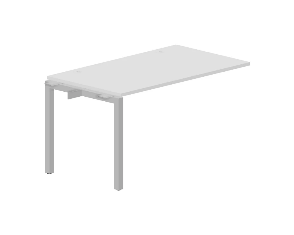 Стол-приставка 1380х780х750 (2 громмета) Polo Белый/Алюминий