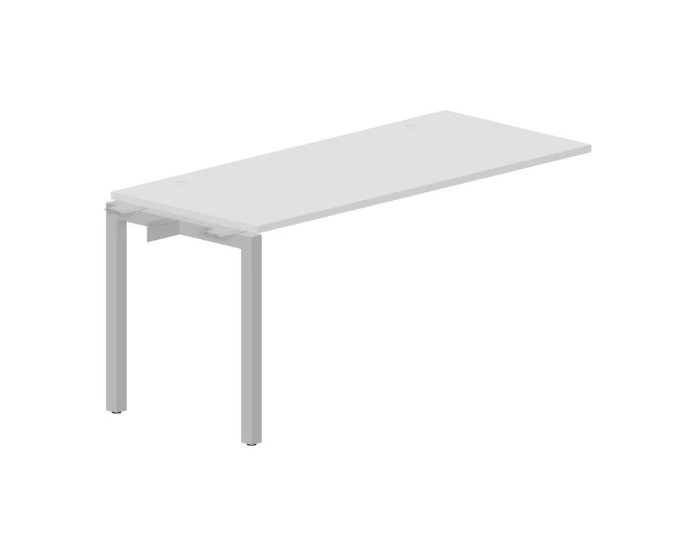 Стол-приставка 1580х680х750 (2 громмета) Polo Белый/Алюминий