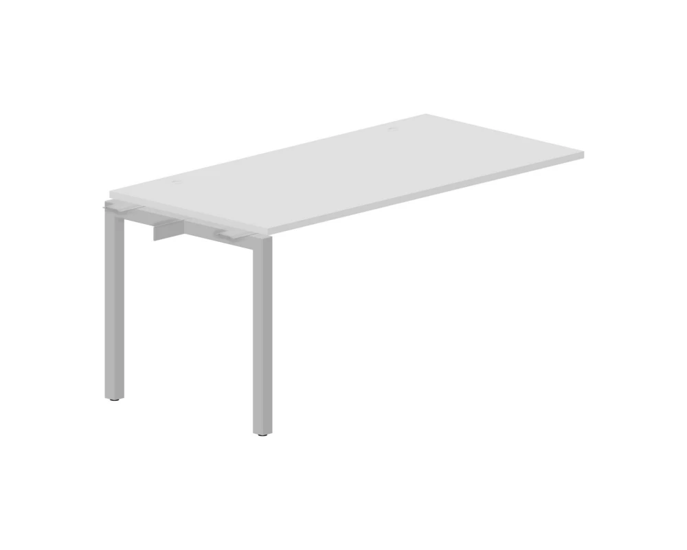 Стол-приставка 1580х780х750 (2 громмета) Polo Белый/Алюминий